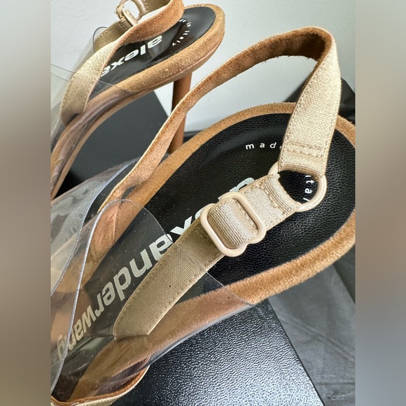 Alexander Wang Kaia heels PVC & Suede. Color camel/nude. Size 37.5 Comes W/ Box - Picture 8 of 14